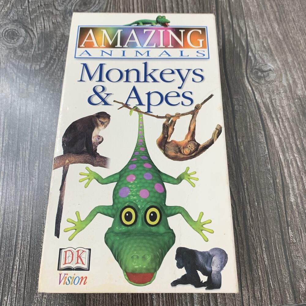 Henry’s Amazing Animals: Monkeys & Apes VHS Tape 1997 DK Vision‎ Disney Rare